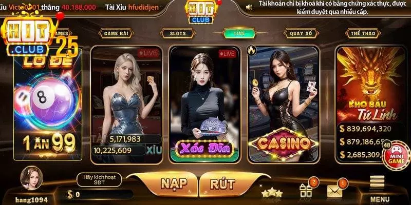 Các bước tham gia trải nghiệm game Hitclub