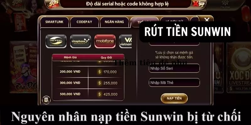 Nguyên nhân rút tiền Sunwin bị từ chối và cách khắc phục